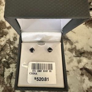 ***SOLD*** 1 carat t.w. black diamond earring studs